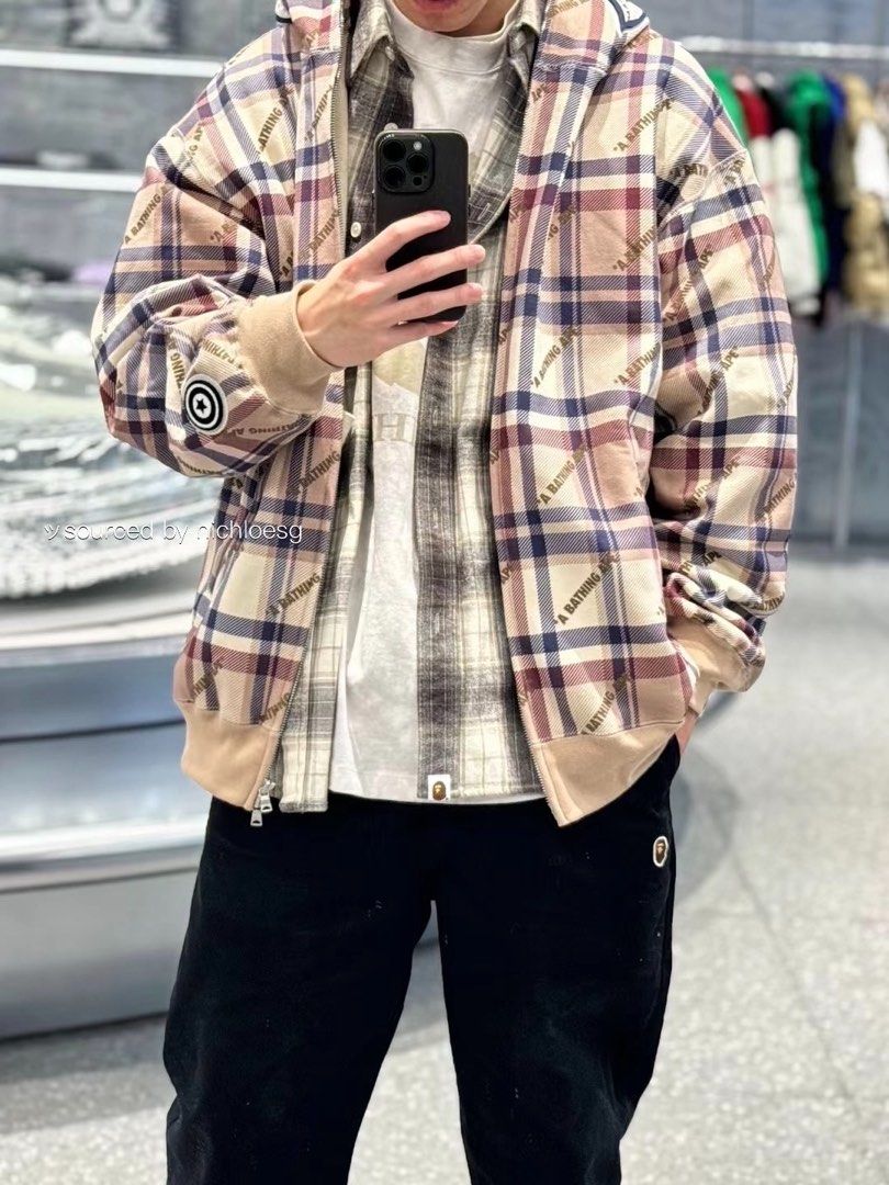 Plaid Bape Plaid Zip Plaid Bape Hoodie A Bathing Ape Full Zip