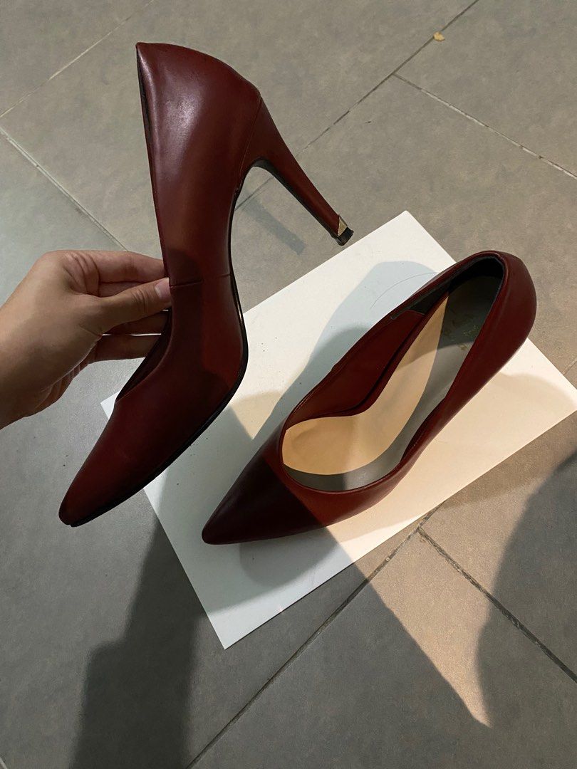 Dark red heels outlet