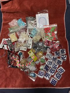 beads, gems, cords, charms