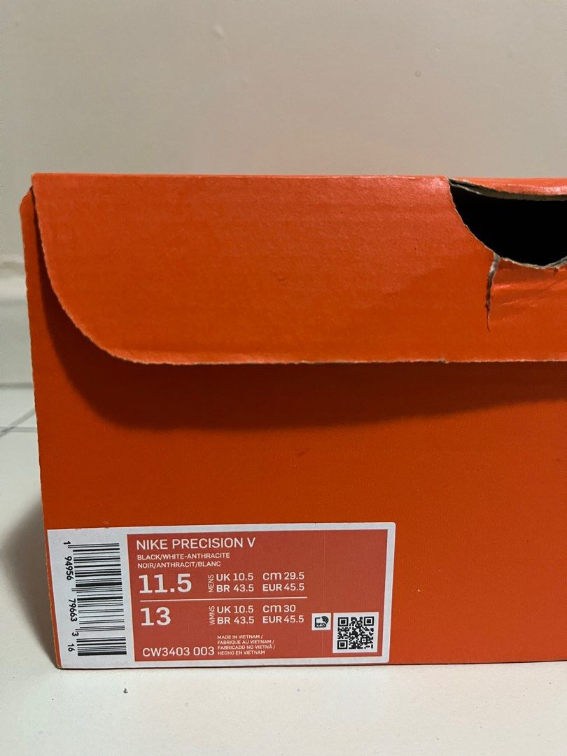 BNIB Nike Precision 5 basketball shoes Black Size US 11.5 Men s Fashion Footwear Sneakers on Carousell
