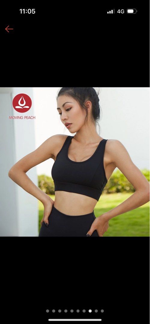 BNWT Moving Peach Sports Bra Padded, Women's Fashion, Activewear on  Carousell