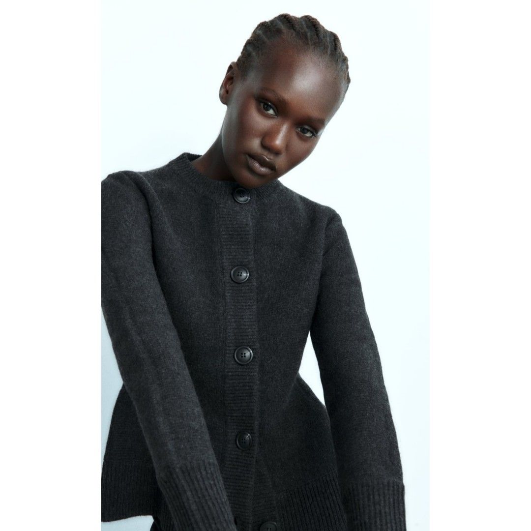 BNWT Zara 100 Wool Fitted Knit Cardigan Women s Fashion Coats Jackets and Outerwear on Carousell