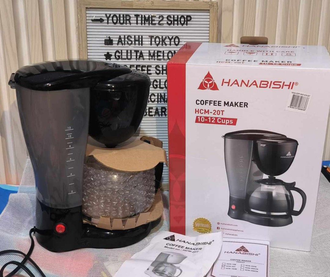 Brand new Hanabishi Coffee Maker 1012 cups, TV & Home Appliances