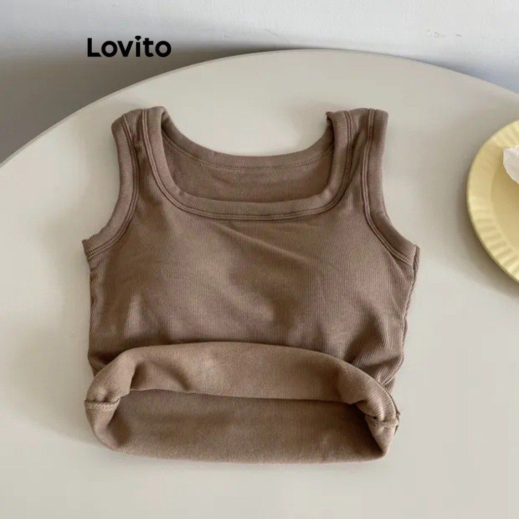 Tank Top Built-In Bra Coffee Colour Brand New, Women's Fashion, Tops,  Sleeveless on Carousell
