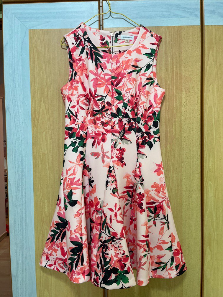 Calvin Klein fit flare flower dress