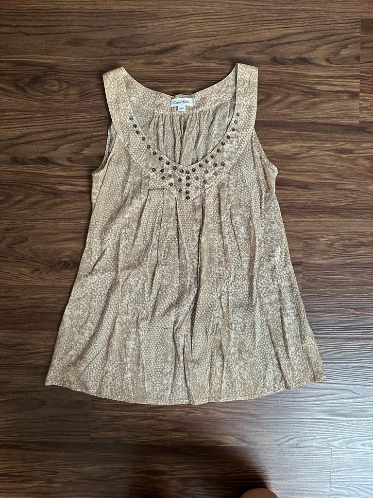 CALVIN KLEIN Tunic Top Women s Fashion Tops Sleeveless on Carousell