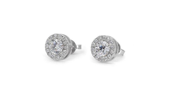 Captivating Elegance 1ct D VVS1 Diamond Earrings E 1385