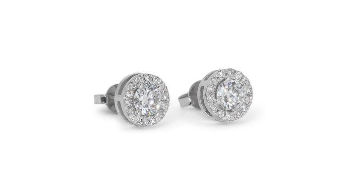 Captivating Elegance 1ct D VVS1 Diamond Earrings E 1385