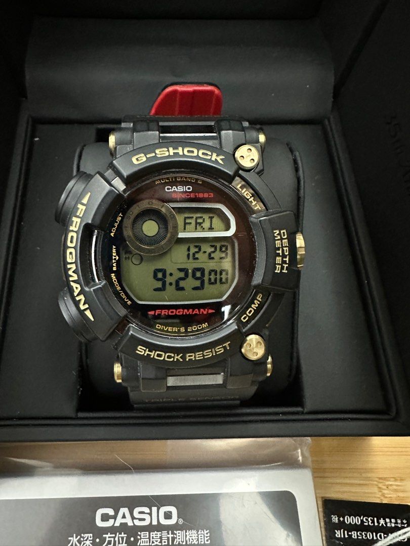 二手Casio g-shock frogman GWF-D1035B-1JR 35th 35週年, 名牌, 手錶 