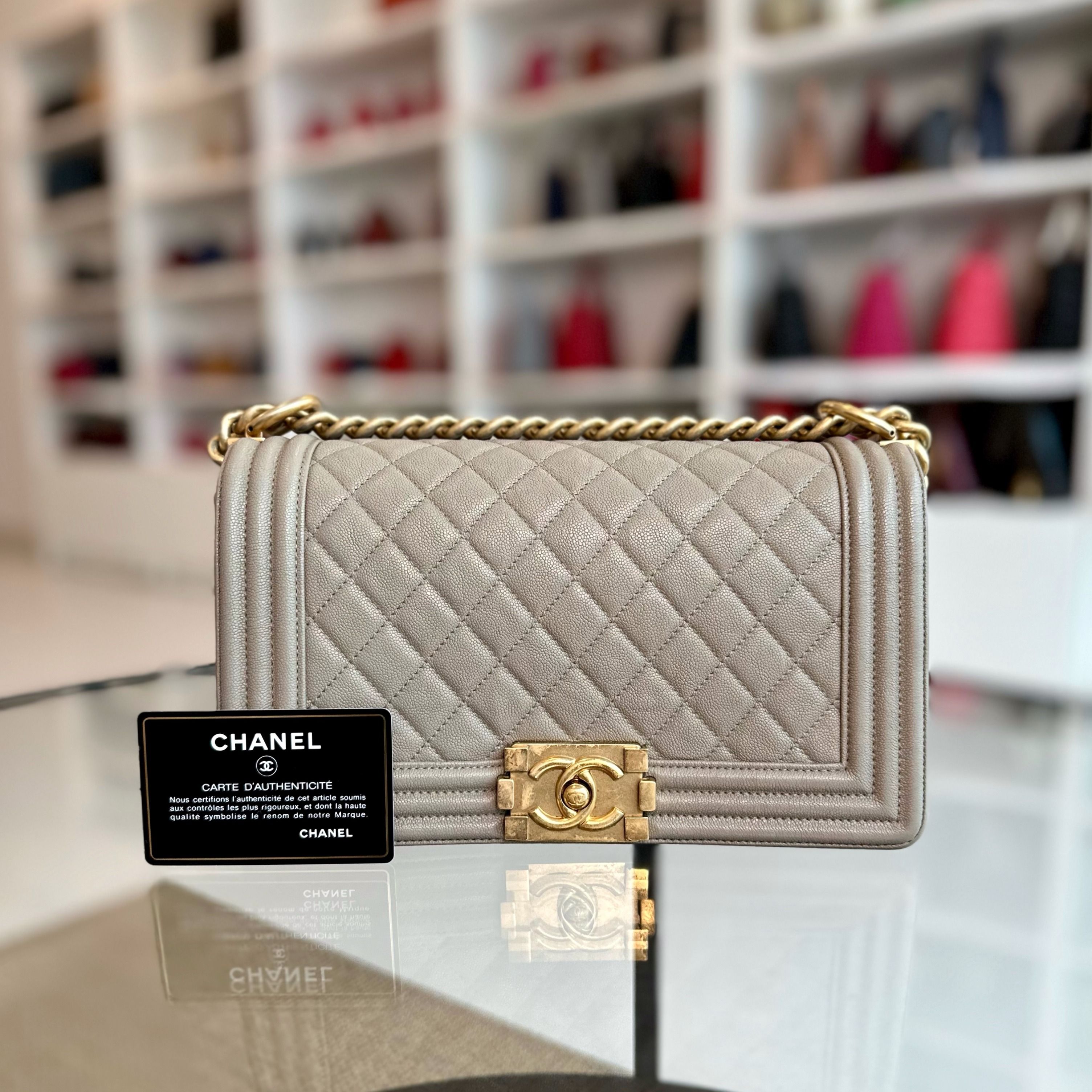 Chanel le boy best sale 25cm