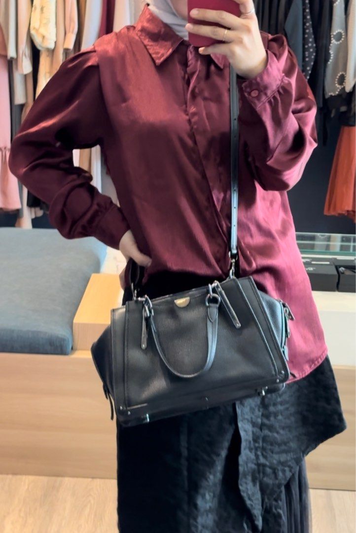 Coach Dreamer 27 Pabble Leather Black Bagus bgd