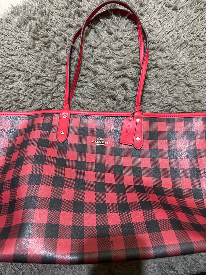 Coach vintage Pink Plaid Handbag