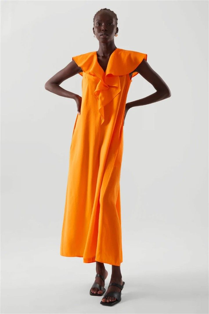 Cos orange sale dress