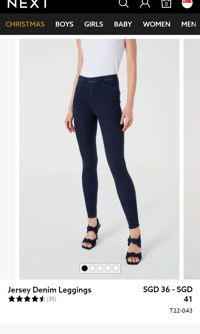 Dark blue Jersey denim legging UK 18, Women's Fashion, Bottoms, Jeans &  Leggings on Carousell