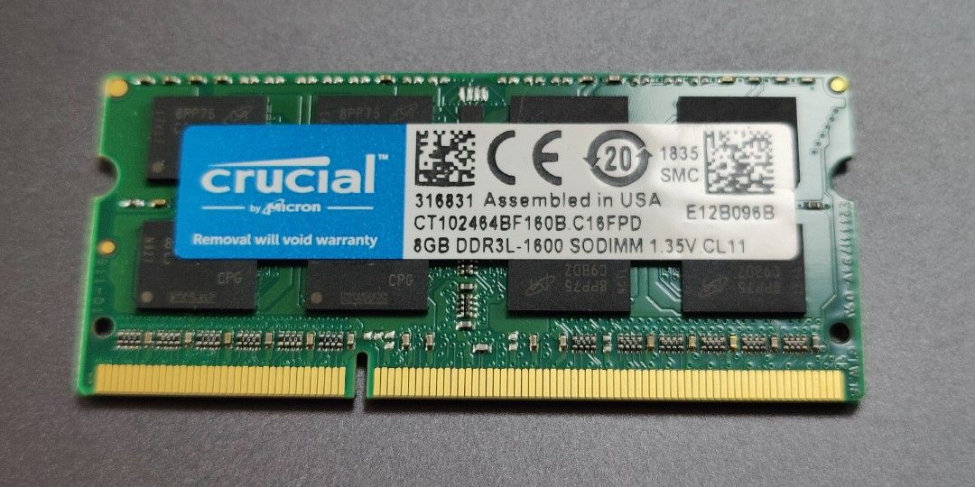 Crucial 16GB 204-Pin DDR3L 1600 Laptop Memory 