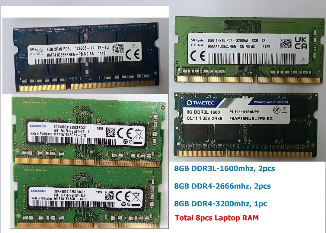 DDR3L and DDR4 Laptop RAM for SALE Computers Tech Parts