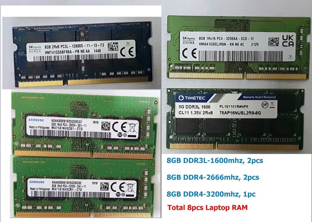 DDR3L and DDR4 Laptop RAM for SALE Computers Tech Parts
