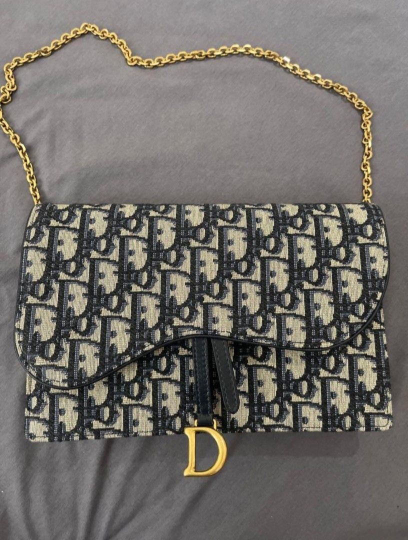 Saddle pouch blue dior oblique jacquard cheap