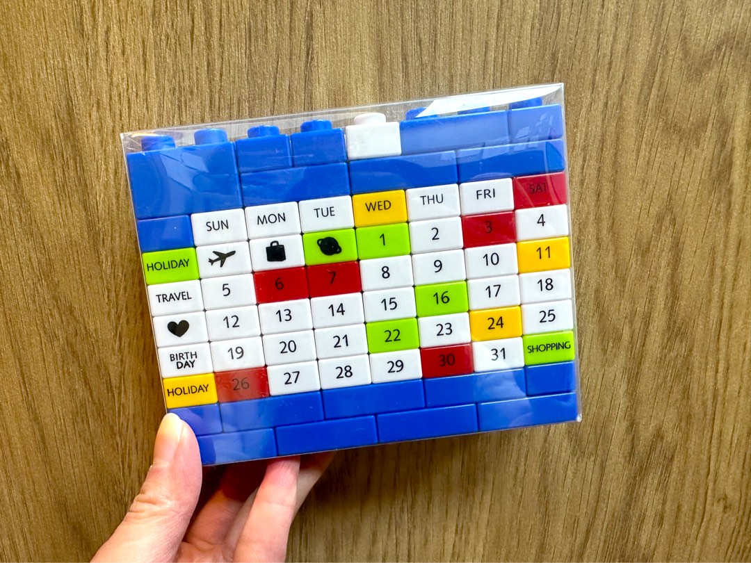 積木萬年曆/DIY Puzzle Calendar/自製月曆/公司桌面擺放/每年都啱用, 家庭電器, 其他家庭電器 Carousell