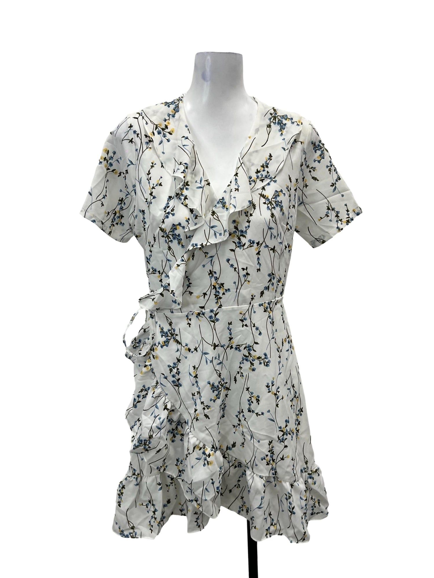 Flounce London Knot Detail Mini Wrap Dress, Women's Fashion, Dresses &  Sets, Dresses on Carousell