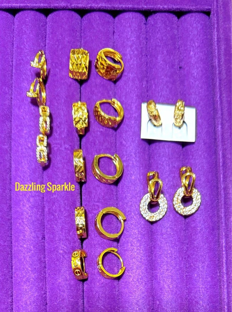 Earrings Hoop Sparkling Style Latest designs 100 Bangkok