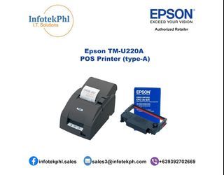 Epson TM-U220A POS Printer (type-A) with Auto-Cutter and Journal
