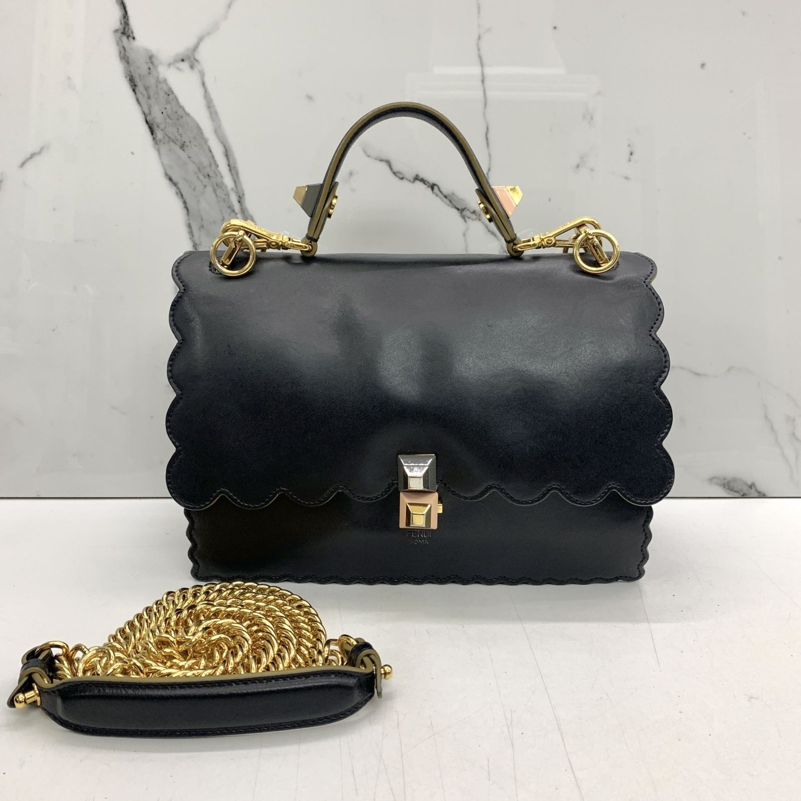 Fendi Kan Fendi 8bt283 Shoulder Bag 8bt283 Fendi Leather Medium