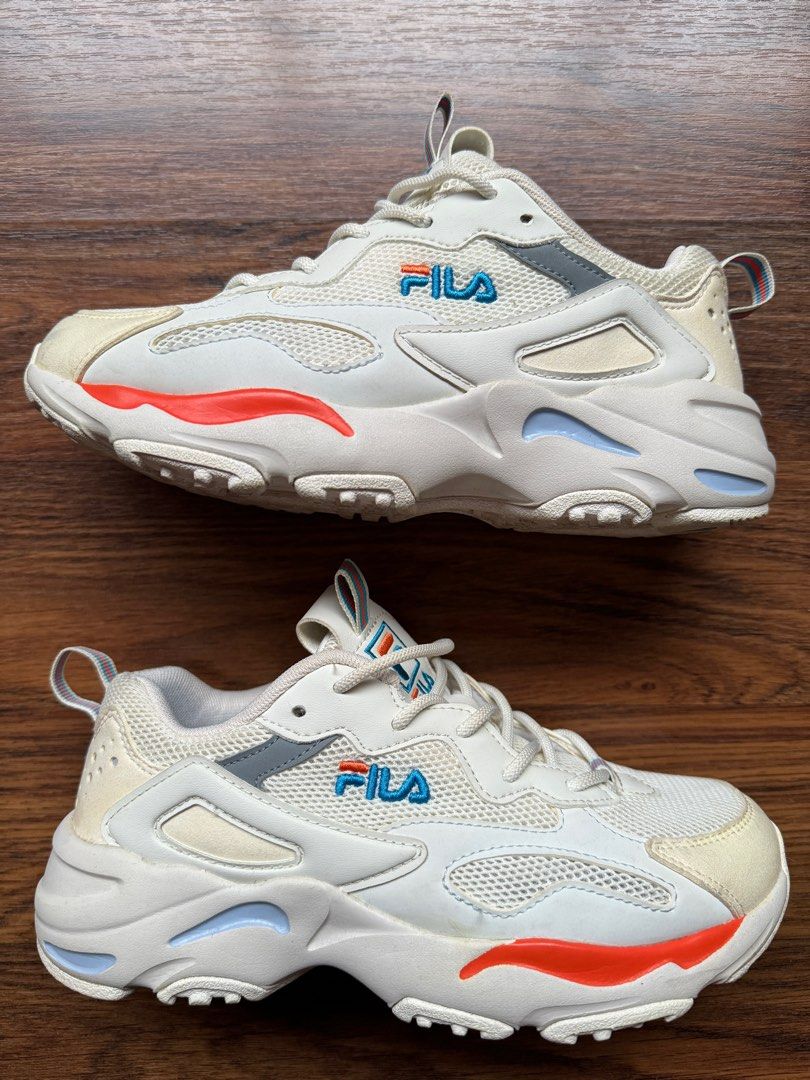 FILA Tracer Beige White Orange Womens