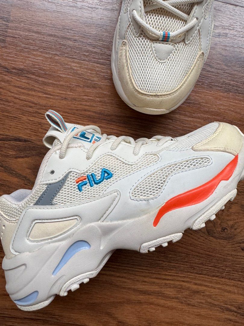 orange and blue fila