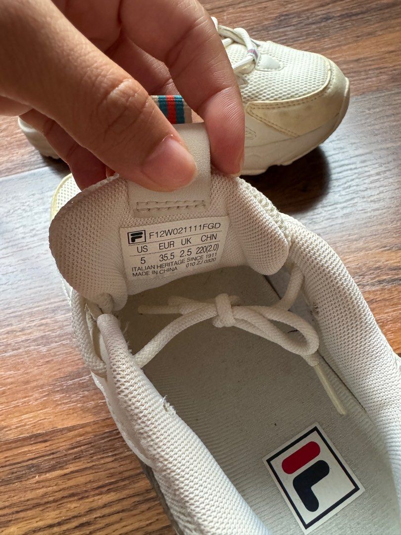 White and orange on sale filas