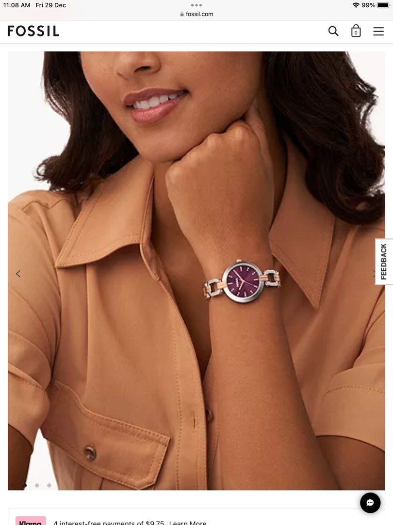 Fossil Kerrigan Three Hand Watch BQ 3911, Women's Fashion, Watches