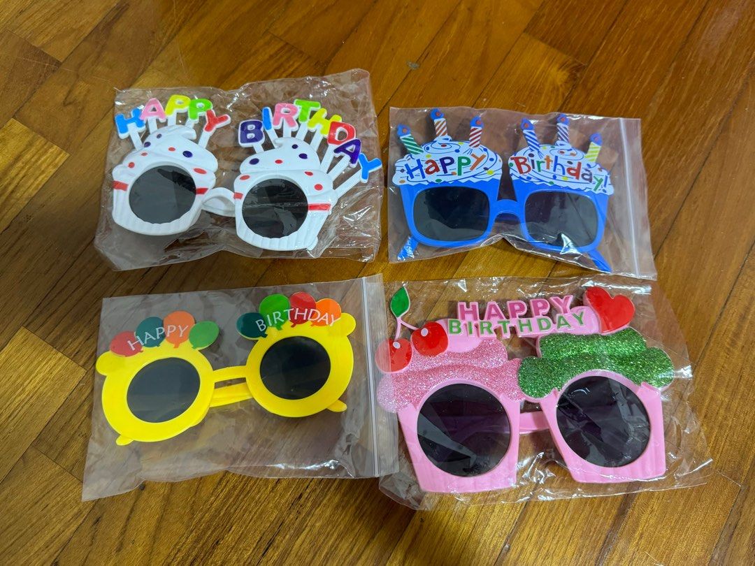 FREE MAIL happy birthday glasses bundle