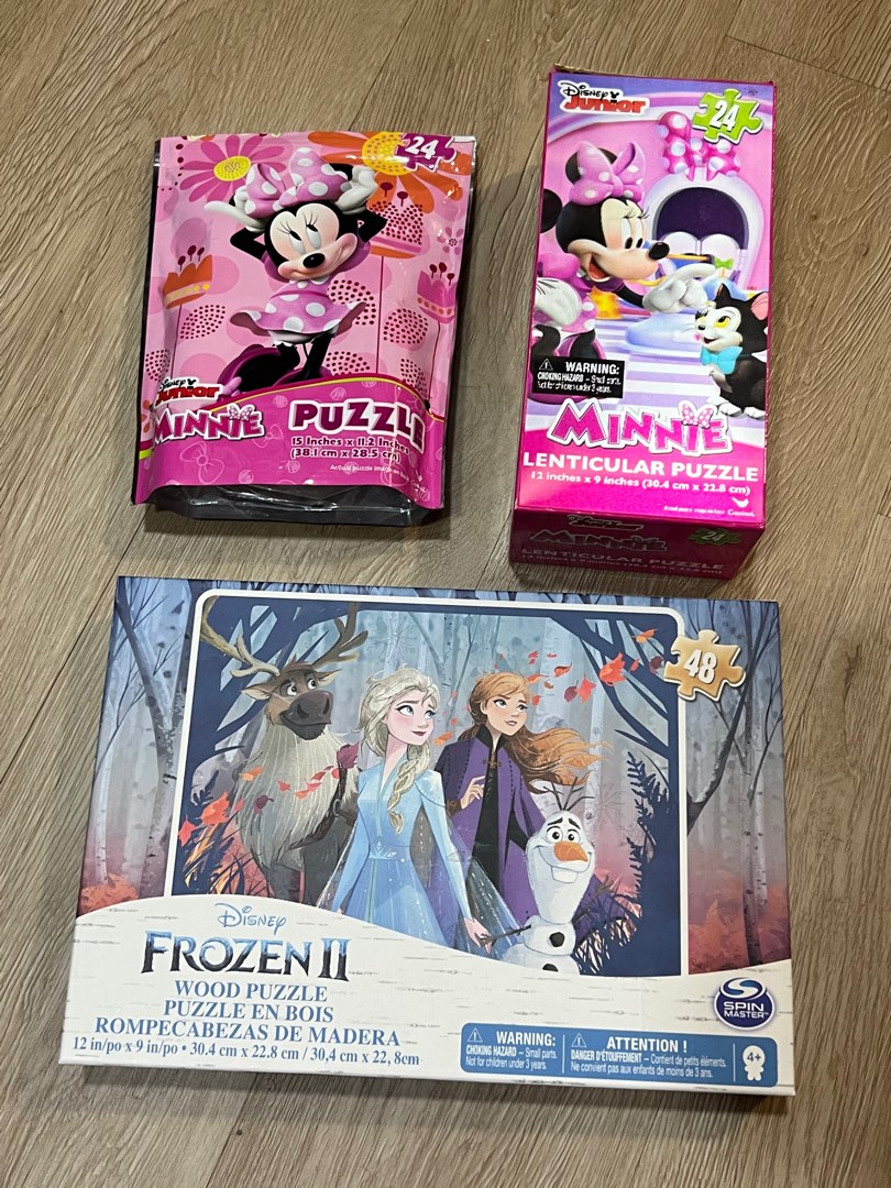 Frozen and Minnie puzzle, Hobbies & Toys, Toys & Games on Carousell