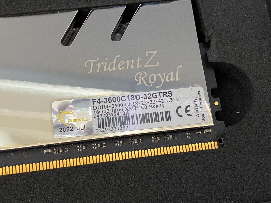 G skill Trident Z Royal DDR4 3600 32GB Kit 2x16GB f4 3600c18d