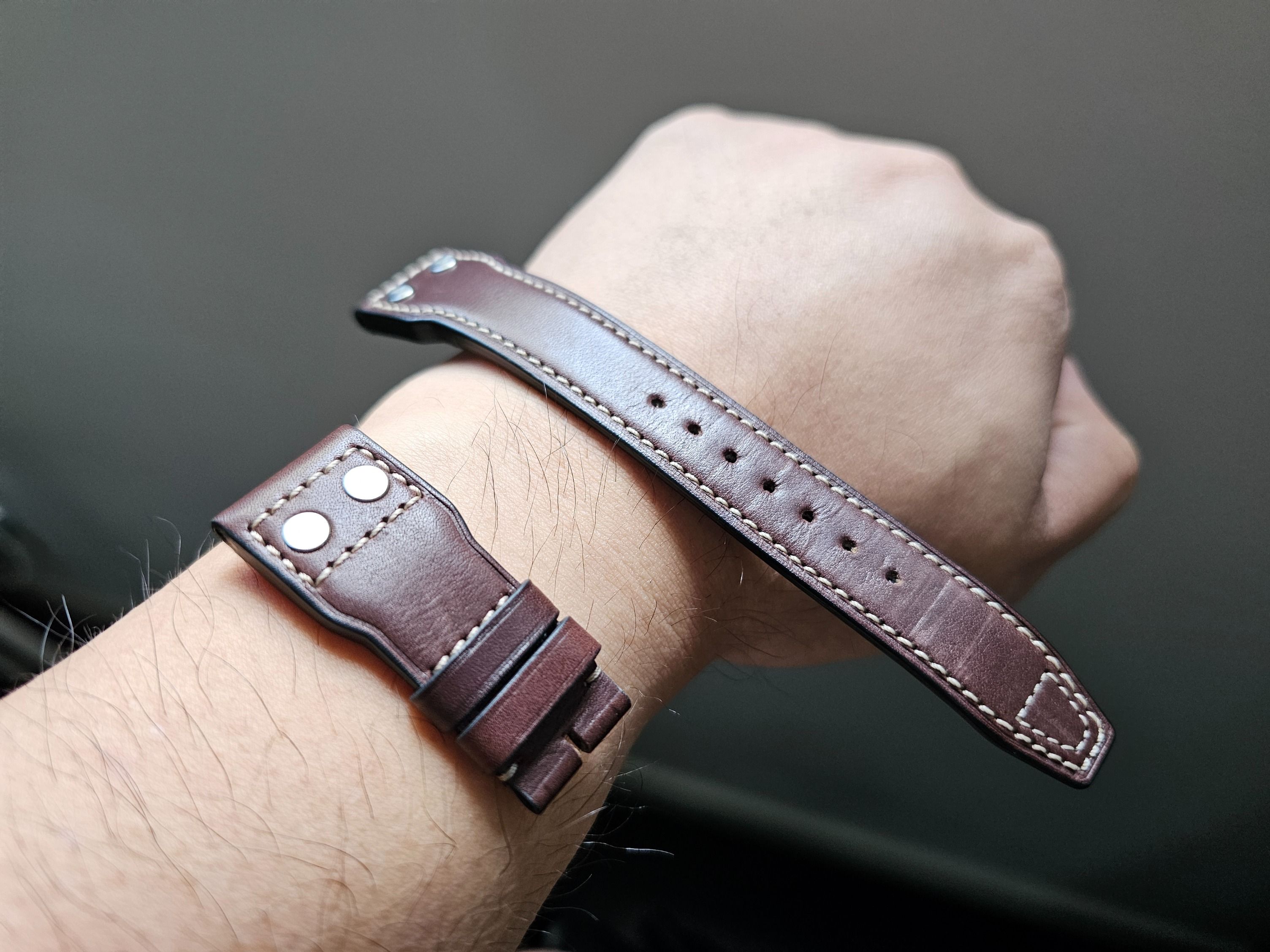 Iwc leather strap best sale