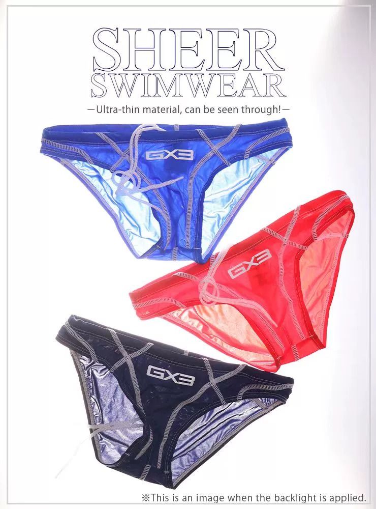 GX3 Brand new Sheer Bikini Swim trunks, Men