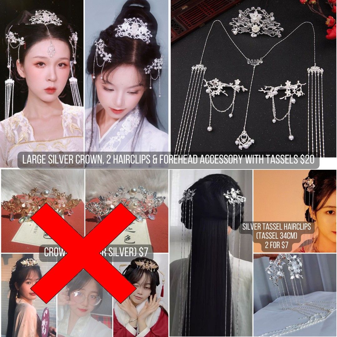 Hanfu Hair Accessories (Hairclips) 古装古风汉服发簪发夹花