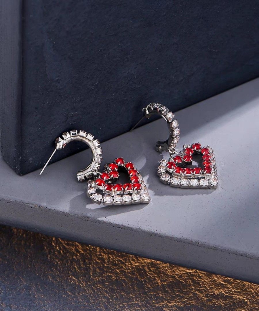 Real heart earrings hot sale
