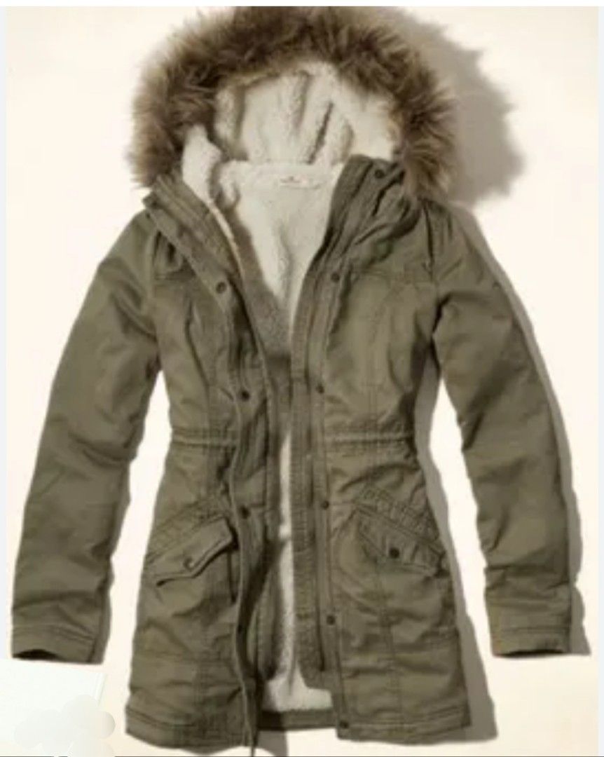 Hollister green coat deals