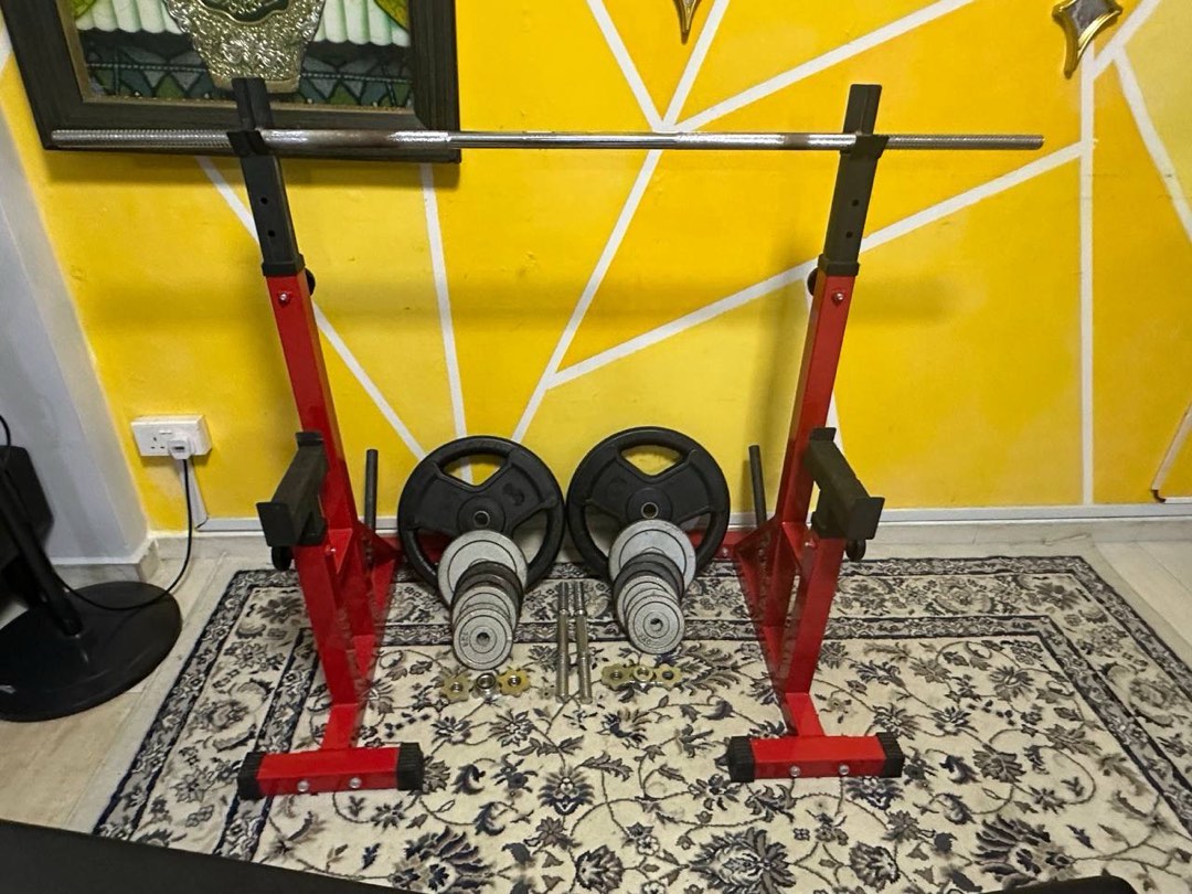 Home gym set, Bench Dumbbells Weights, Sports Equipment, Exercise