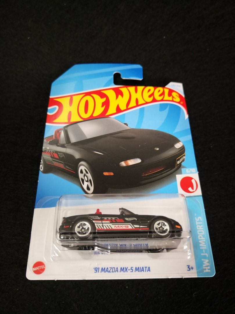 Hot Wheels 91 Mazda MX 5 Miata Black 2024 Hobbies Toys Toys