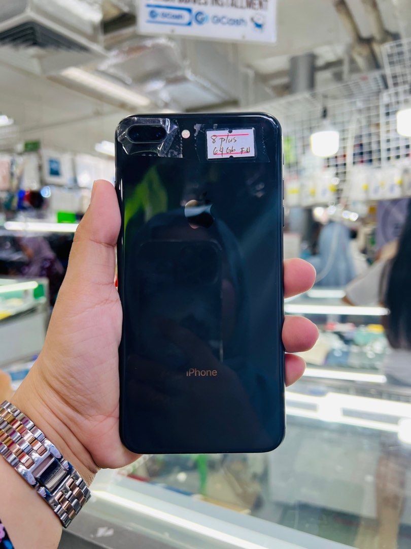 Iphone 8 Plus 64gb 100% bh FU (Category: iPhone 8 Series) located in San Juan City. Submitted by javedsgadgetshop (Listing ID 1274957836, Image 1). Description: OPEN FOR INSTALLMENT VIA CREDIT CARD/GGIVES & SWAP/TRADE-IN! WE BUY AND SELL ( ANYKINDS OF UNIT BINIBILI PO NAMIN)! PTPA : Padelete po f bawal Read ❗️Onhand ‼️ Iphone 8+ •64gb •NTC Variant •Good batt health •Factory Unlock •95% Smoothness •No hidden issue | No Repaired •100% Authentic | N