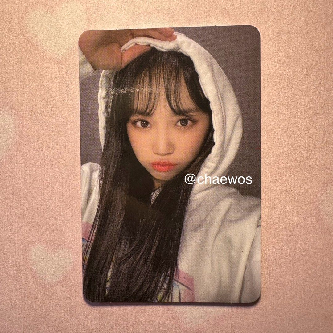 iz*one hoodie chaewon pc (Category: Coats, Jackets and Outerwear) located in Baguio. Submitted by chaewos (Listing ID 1274987928, Image 1). Description: ❌ sensitive can send more pics/vids mop: gcash mod: j&t.