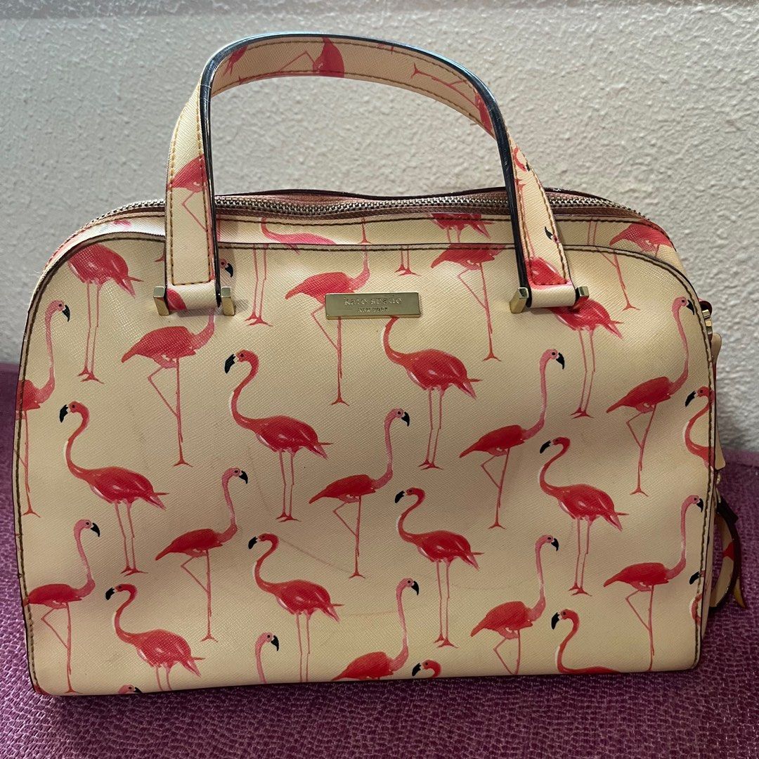 Kate spade flamingo purse outlet hot sale