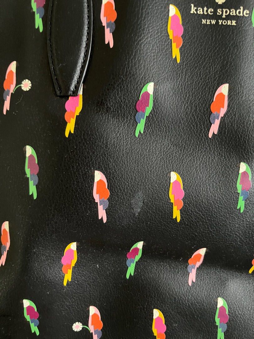 Kate spade parrot tote bag deals
