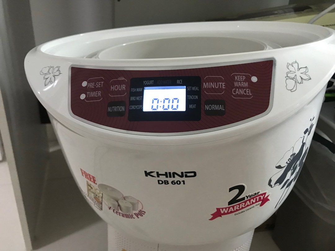 Khind Double Boiler DB601, Furniture & Home Living, Kitchenware