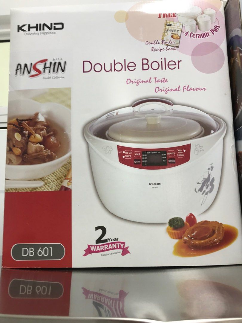 Khind Double Boiler DB601, Furniture & Home Living, Kitchenware