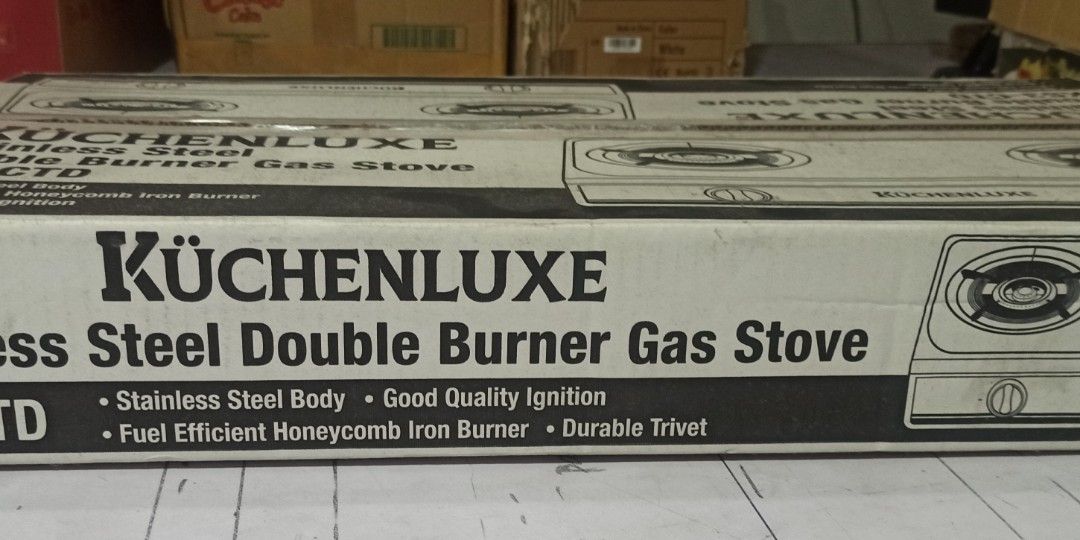 Kuchenluxe Stainless steel Double Burner Gas Stove, Furniture & Home