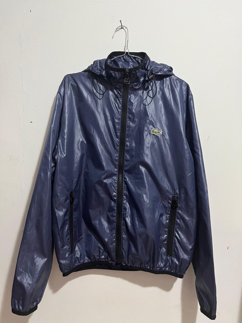Lacoste Running Jacket Fesyen Pria Pakaian Baju Luaran di Carousell