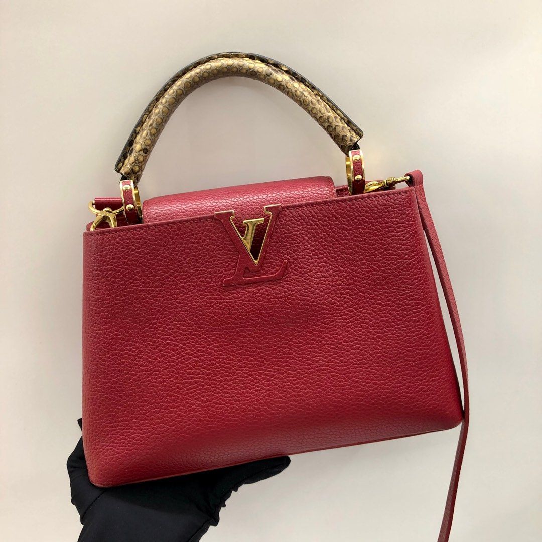 DISCOUNTED LOUIS VUITTON TAURILLON CAPUCINES BB M52689 PYTHON W